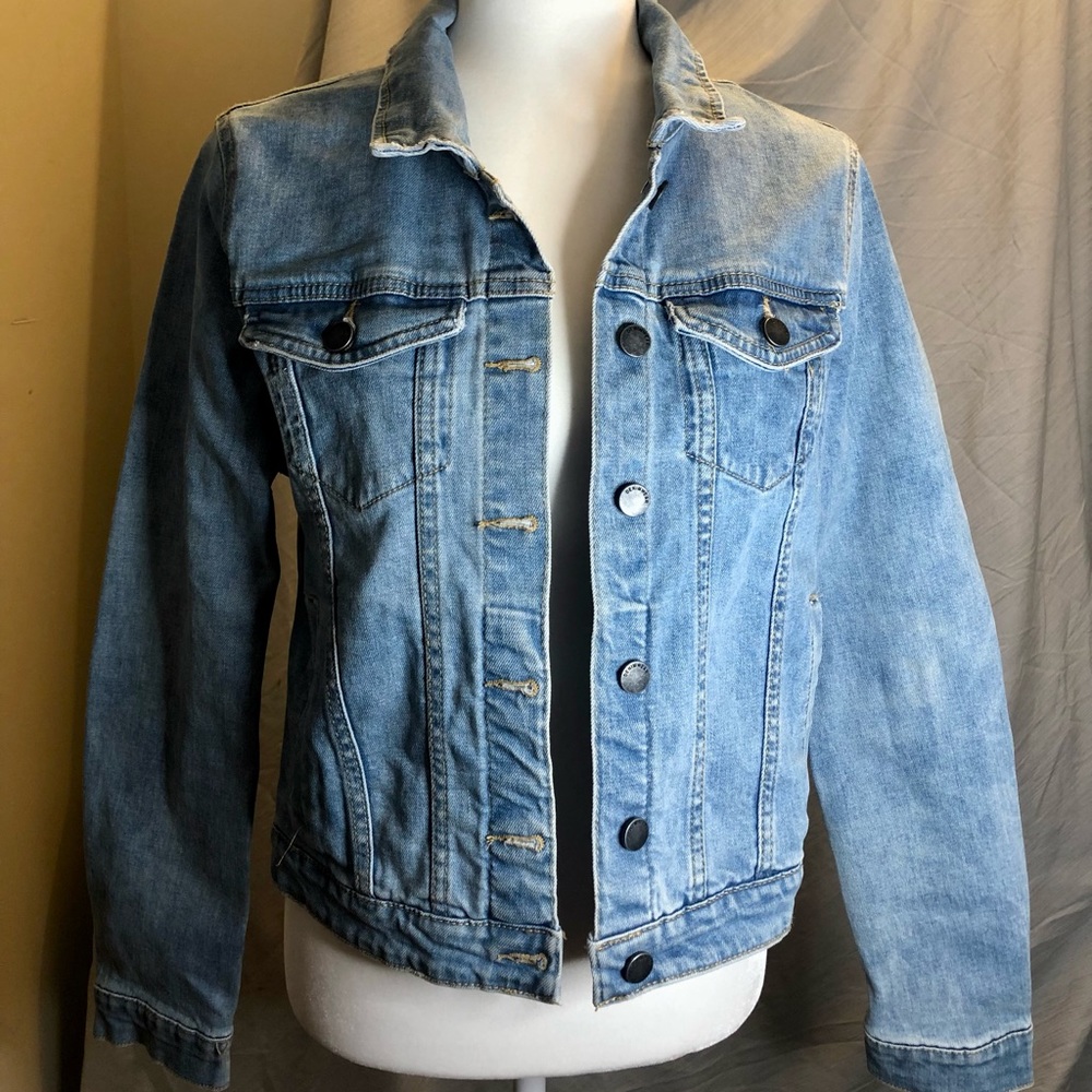 Ashley Vintage Charm Light Blue Denim Jean Jacket